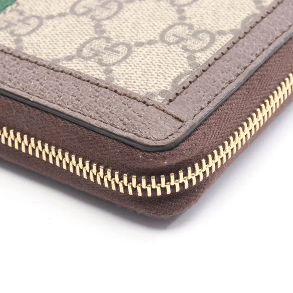 Gucci Round Wallet Ophidia GG Supreme Sherry Beige Brown Multicolor - Picture 6 of 6